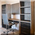 F24. Restoration Hardware Three-piece desk including desk (30"h x 46"w x 18"d) and 2 shelf units (72"h x 24"w x 18"d) 